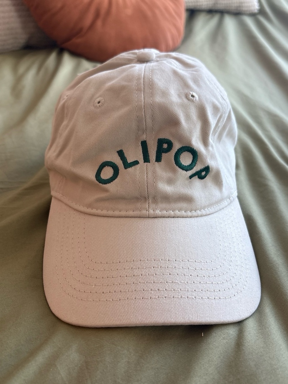 Logo Cotton Baseball Cap in Light Beige